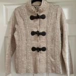 VENARIO Dina Duffle Coat 100% Wool Jacket Size M Beige Equestrian NWOT Knit‌‌ Tan Size M Photo 6