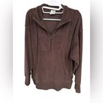 Aerie  Offline Half Zip Sweatshirt Jacket Size M Brown Beach‎ Summer Jacket Photo 4
