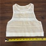 Alo Yoga Alo Sport Play Knit Bra Women’s Small Alabaster Ivory White Cropped Top Tank Photo 2