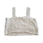 Audrey Parks x Francesca's White Square Neck Crochet Boho Festival Top M‎ Size M Photo 1