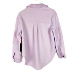 Black Tape NWT Elbow Patch Fleece Shacket Jacket Soft Lilac Size Petite XS PXS Photo 12