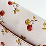 Coach  Dinky Glovetanned Leather Chalk White Cherry Print Clutch Crossbody 21635 Photo 7