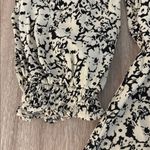 ZARA  Long Sleeve Floral Long Midi Dress Women’s Size Medium Black White Photo 5