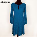 Missoni  dark teal knit long sleeve dress Photo 1