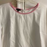 Talbots Ladder stitch top white embroidered hem bell sleeves Large NWT(flawed) Photo 3