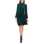 Maison Tara Women's Forest Burnout Velvet Tiered Dress Green Size 18W Photo 12