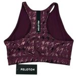 Peloton  Show Up Foil Houndstooth High Neck Bra Sz XS Plum Photo 5