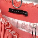 Elie Tahari Womens Luna Coral Linen Pleated Midi Skirt Photo 5