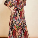 Hutch Haven Smocked Floral Maxi Dress M Anthropologie Fall Cottage Boho Romantic Photo 0
