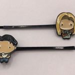Friends TV Show Joey & Phoebe Chibi Style Black Metal Bobby Pin Hair Accessories Photo 0
