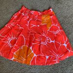 Hutch - Anthropologie  Orange Floral Mini Skirt Size 0‎ Coral White Photo 4