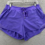 Lululemon  Hotty Hot Shorts Low Rise 4" Power Purple Athletic Gym Women's 12 Photo 0