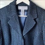 Sag Harbor  Women’s Blue Stripe Tweed Classic Jacket Blazer Coat Sz 8 Photo 1