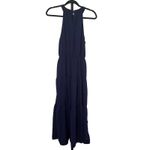Petal and Pup  Makayla Navy Blue Halter Tiered Maxi Dress *No belt* Size XL Photo 4
