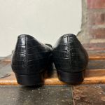 Talbots Vintage Croc Embossed BlackLeather loafers Minimalist Size 7 Photo 8