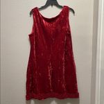 Nicole by Nicole Miller Red Crushed Velvet Dress Women's Size XL Photo 4