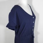 Style & Co . Navy Boho Maxi Dress with Eyelet Lace Accents and Tassel Size Large Photo 3