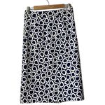 Boden Pencil Skirt Geometric Print Blue & White Blue Size 4 Photo 4
