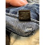 Cato  Premium Denim Straight Pencil Skirt 6 Back Slit button front distressing Photo 3