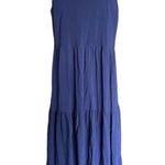 Primark Womens Cares Navy Blue Sleeveless Tiered Maxi Dress - Sz 4 Photo 0