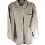 Madewell Womens Ponte Oversized Shirt Jacket Button Front Ivory XS Photo 2