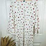 Modcloth Women's White with Ladybug Print A-Line Mini Dress Size L Bell Sleeve Photo 1