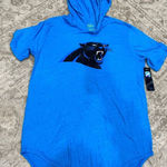 Carolina Panthers Women's Pull Over shirt with hoodie M NWT Sporty‎ Athleisure Blue Size M Photo 0