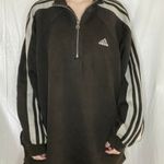 Adidas Black and Gray Quarter Zip Jacket Size M Photo 0