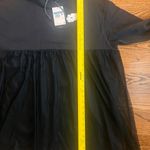 Nike NWT NSW Canguro Black Hoodie Sweatshirt Dress with Mesh Overlay - Med Photo 10