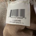 BCBGMAXAZRIA  Gold Metallic Tiered Ruffle Sweater Dress Large Holiday Cocktail Photo 7