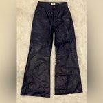 frame denim NWT FRAME Le Palazzo Leather deep sea blue lamb skin Pants Sz 28 Photo 3