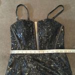 Womens Black Mermaid Fit Prom Party Formal Dress Sparkly Sequins Leg Slit Size 4 Photo 7