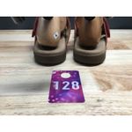 Taos Slide Sandals Women's 9 Red Leather Hook & Loop Strappy Open Toe Comfort Photo 2