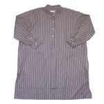 NWT Doen Jora in San Merino Stripe Cotton Poplin Oversized Shirt Dress XL Blue Photo 1