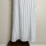 Lulus NWT  Adoring the Weekend White Blue Striped Wrap Midi Dress, Sz Medium Photo 10