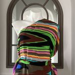 Milly  of NY Silk One Shoulder Dress, Multicolor Size 4 EXCELLENT! Photo 6