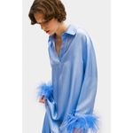 Sleeper Luna Maxi Dress with Detachable Feathers Blue Womens Size XS Photo 4