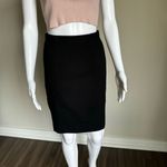 Vintage100% Wool CorporateCore Knee Length Pencil Skirt Black Size S Photo 1
