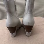 Jessica Simpson  White Heeled leather Boots gently worn! Photo 2