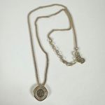 Vintage Christian Dior CD Logo Gold Crystal Pendant Necklace Chain Photo 1