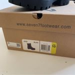 Seven7 Combat Boots Jodi Black Faux Leather Lace Up Contrast Stitching Size 10 Photo 11