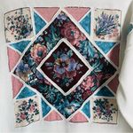 Hanes Vintage 90s Floral Patchwork Graphic Sweatshirt / Sweatshirt Dress White Sz S/M Photo 1