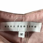 Endless Rose  Romper Women Medium Pink Satin Button Front V Neck Playsuit‎ Photo 4