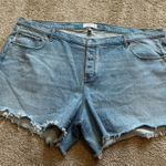 Abercrombie & Fitch the Dad Short Low Rise Curve Love Cutoff Denim Jean Plus 24 Photo 0