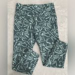 Athleta  Elation Textured Tight in Floral Sketch Botanical Green White Leggings Photo 3