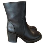 SO  Miski Women’s Platform Dress Boots Onyx Y2K Block Heel Size 8.5 Brand New Photo 6