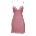 House Of CB New! NIA Rose Pink Satin & Lace Slip Mini Dress Sz Small $225 Photo 10