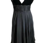 BCBG Black Dress Velvet Lace Size 2 Whimsigoth Witchy Vamp Y2K HOCO Photo 0