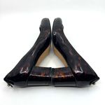 Stuart Weitzman  Tortoise Brown Peep Toe Block Heels 7.5 US Photo 6