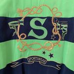 Vintage Separa Fink Striped Bomber Jacket‎ Green Size 10 Photo 6